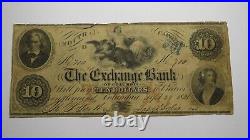 $10 1854 Columbia South Carolina SC Obsolete Currency Bank Note Bill! Exchange