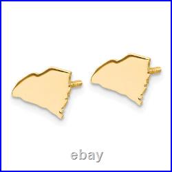 14K Yellow Gold South Carolina State Stud Earrings