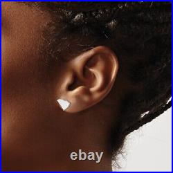 14k White Gold South Carolina State Earrings for Women 0.83g