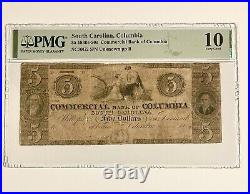 1830s-50s $5 (Five Dollars) South Carolina, Columbia PMG 10 Very Fine Banknote