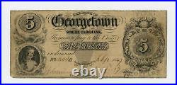 1847 $5 The Bank of Georgetown Georgetown, SOUTH CAROLINA Note