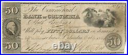 1849 Bank of Columbia, South Carolina $50 Note No. 178 (59050)