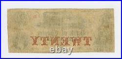 1855 $20 The Bank of Chester Chester, SOUTH CAROLINA Note