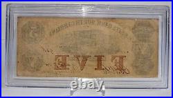 1860 $5 Dollar, State Bank South Carolina, Gem Margins, Great Color, Eye Appeal