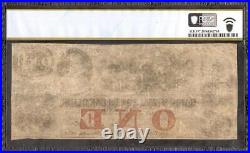 1861 $1 Dollar Bill South Carolina Bank Note Large Paper Money CIVIL War Pcgs 30