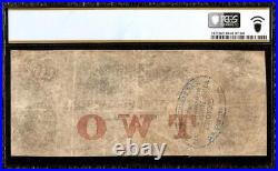 1861 $2 Dollar Bill South Carolina Bank Note Large Paper Money CIVIL War Pcgs 30