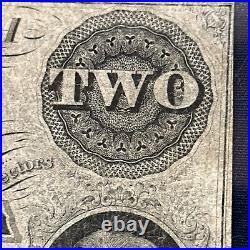 1861 $2 Dollar Serial # 2 South Carolina Bank Note Large Old Paper Money Pmg 20
