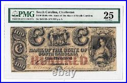 1861 Bank of the State of South Carolina, Charleston $100 Note No. 437 PMG 25