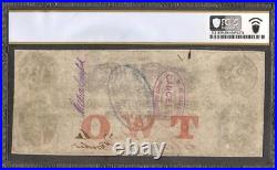 1862 $2 Bill Low Number 1 South Carolina Bank Note Large Paper Money Pcgs 50