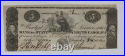 1862 Bank of the State of South Carolina $5 Obsolete Currency Note SC-195-20 1O