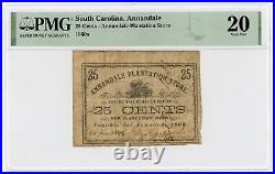 1869 25c The Annandale Plantation Store Annandale, SOUTH CAROLINA Note PMG 20