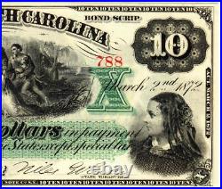 1872 $10 The State of South Carolina, PMG 67 SUPERB GEM UNC EPQ- WOW STUNNING