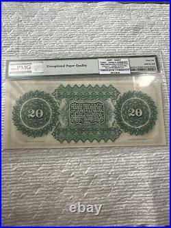 1872 $20 State of South Carolina Columbia, SC Obsolete Note PMG 66 EPQ