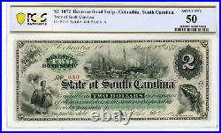 1872 $2 Revenue Bond Scrip Columbus, South Carolina 50 PCGS Banknote 48155604