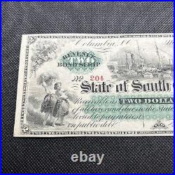 1872 $2 State of South Carolina Columbia 204