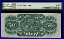 1872 $50 Obsolete Columbia, South Carolina Revenue Bond Scrip PMG 68 EPQ