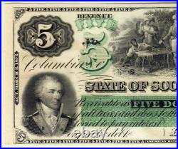 1872 $5 The State of South Carolina, PMG 66 GEM UNCIRCULATED EPQ- WOW STUNNING