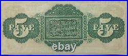 1872 State of South Carolina $5 Dollar Obsolete Bill / Banknote UNC