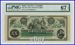 1872 State of South Carolina, Columbia, SC $20 Obsolete Note PMG 67EPQ (L1200)