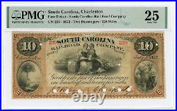 1873 $10 The South Carolina Railroad Co Charleston, SOUTH CAROLINA Note PMG 25