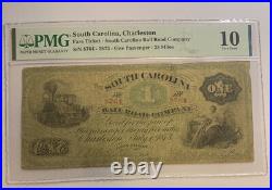 1873 $1 Charleston, South Carolina Rail Road Co. Fare Ticket PMG 10