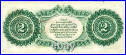 1873 $2 State of South Carolina Currency Gem Uncirculated PMG 65 EPQ- RARE NOTE