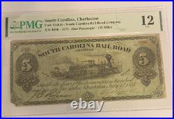 1873 The South Carolina RailRoad Company Fare Ticket PMG 12