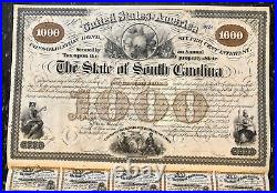 1879 US Stock Consolidation Bond State of South Carolina, $1000, Cotton