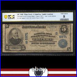 1902 $5 Columbia, Sc National Bank Note Pcgs 8 South Carolina Currency 63658