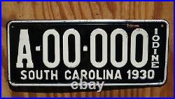 1930 South Carolina IODINE STATE SAMPLE License Plate HIGH QUALITY ORIGINAL