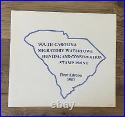 1981 SOUTH CAROLINA LotP State Duck Stamp Print LEE LEBLANC