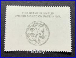 1990 SOUTH CAROLINA State Duck Stamp Mint OG NH GOVERNOR Ed. HAND SIGNED