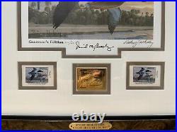 1996 SOUTH CAROLINA State Duck Stamp Print D. J. CLELAND-HURA GOVERNOR Ed