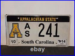 2014 South Carolina APPALACHIAN STATE SPECIALTY License Plate Tag