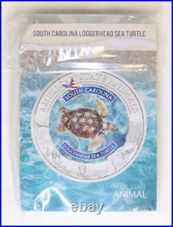 7K Metals U. S. State Animals Series MS70 South Carolina Sea Turtle NGC 2021