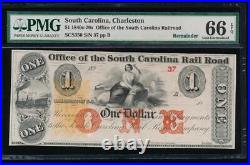 AC Obsolete $1 Office of the South Carolina Rail Road, Charleston 350 PMG 66 EPQ