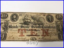 A&O-$10 STATE, Charleston, South Carolina-1851 Large Block TEN Rarity 6