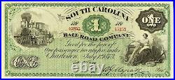 Charleston, SC South Carolina Rail Road Company 1 Fare July 1, 1873 Remainder