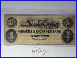 Charleston South Carolina Farmers and Exchange Bank $5 Note