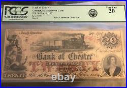 Chester South Carolina, bank of, 1855 $20 Pcgs 20