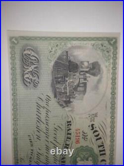 Civil War Reconstruction South Carolina Railroad Company $1 Dollar Fare Ticket