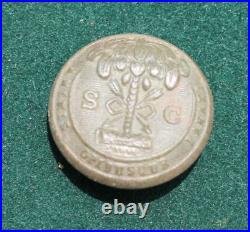Confederate South Carolina Militia State Seal Button Scovill Mfg Co 23mm Dug Sc