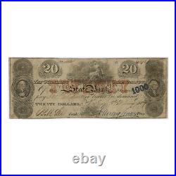 Jcr m USA 1857 $20 DOLLARS SOUTH CAROLINA OBSOLETE MONEY STATE BANK EF