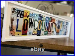 LOWCOUNTRY license plate sign art housewarming gift South Carolina Georgia
