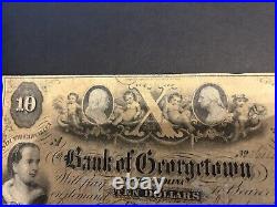Obsolete Currency 1857 Bank of Georgetown South Carolina $10 Banknote