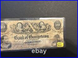 Obsolete Currency 1857 Bank of Georgetown South Carolina $10 Banknote