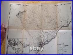 Rare South Carolina 1817-28 Internal Improvement records race relations & map