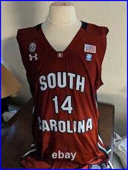 South Cariolina Gamecocks Basketball Game Jersey #14 Laimonas Chatkevicius 3XLT