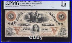 South Carolina $5 1860s PMG 15 Choice Fine Banknote