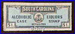 South Carolina Alcoholic Case Liquors Retailers $1 Stamp Us Bob